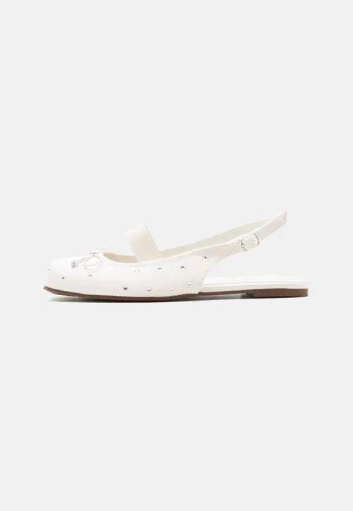 Ballerina med hælstøtte - offwhite