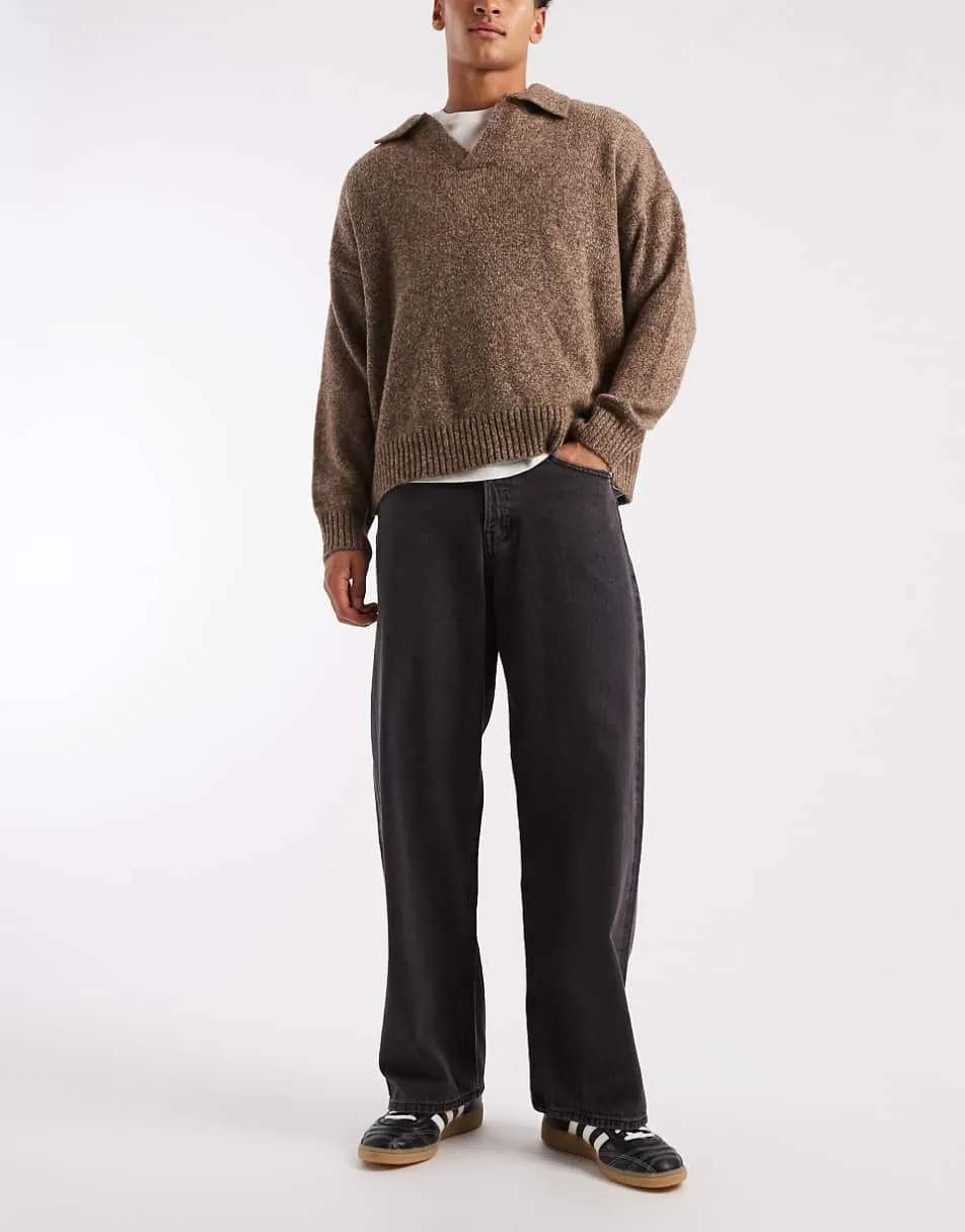 Jack & Jones Dave super baggy jeans in black