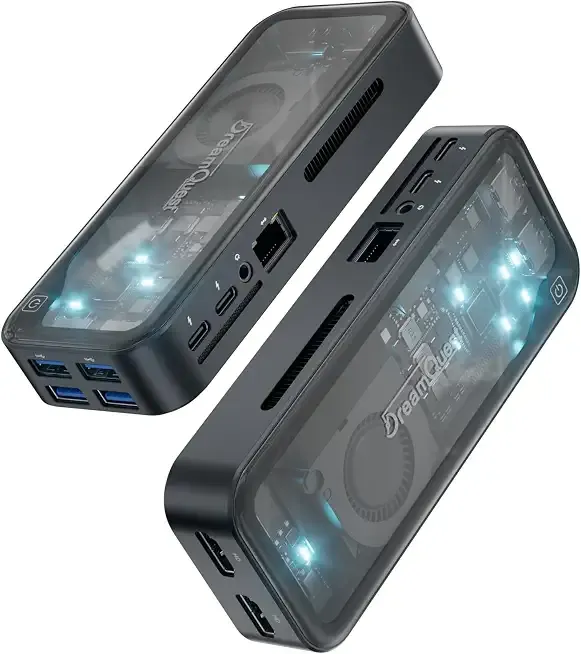 DreamQuest Mini Plus Mini PC Windows 11 Pro Preloaded, Intel N95 (Up to 3.4GHz)12GB DDR5 512GB SSD Mini Desktop Computers , 2*USB C, 2*HDMI, 4*USB 3.2, LAN,WiFi 6, Bluetooth5.3, Support 4K 60Hz