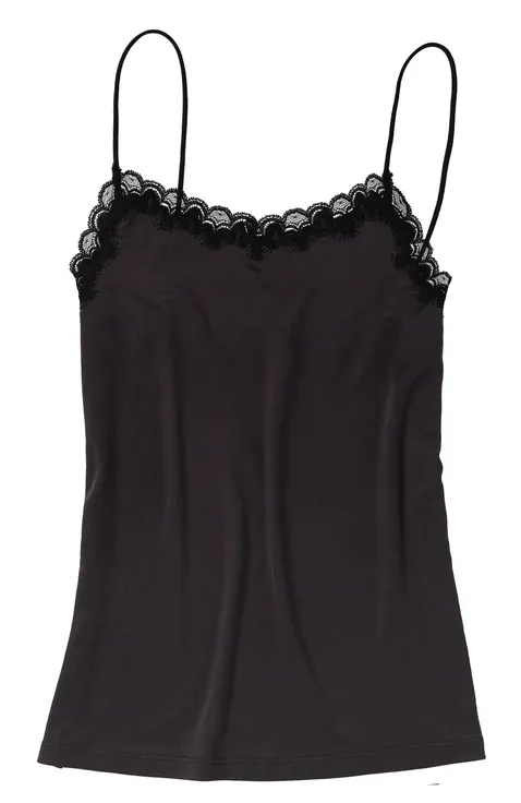 Uwila Warrior Soft Silk Lace Trim Camisole