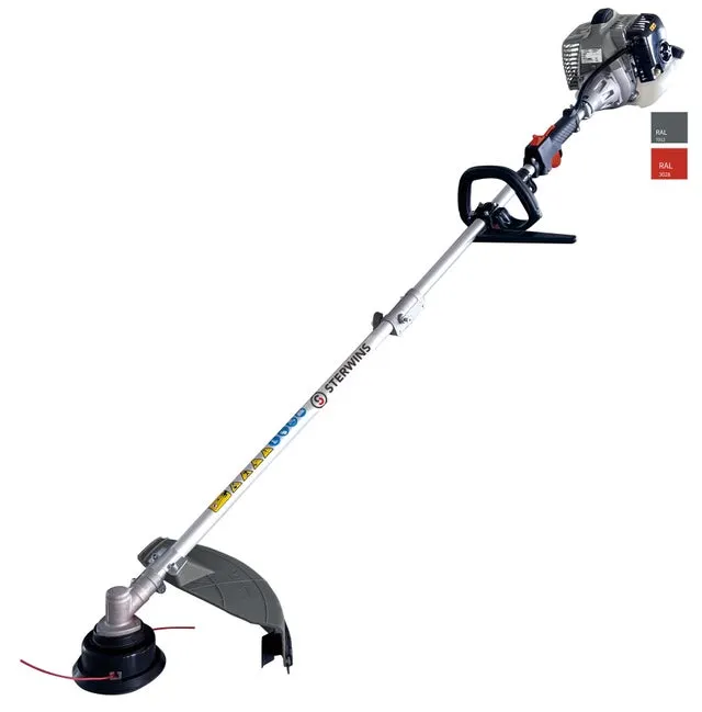 Decespugliatore a scoppio 2 tempi 33 cm in alluminio STERWINS impugnatura a d con lama in acciaio a 3 denti