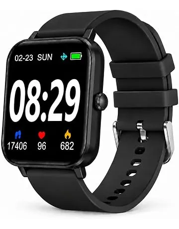 Choiknbo Smart Watch Fitness Tracker for Men Women with Pedometer Step Counter Tracker for Walking, Heart Rate Monitor, Sleep Monitor, Blood Oxygen, Senior Friendly, IP68 Waterproof
