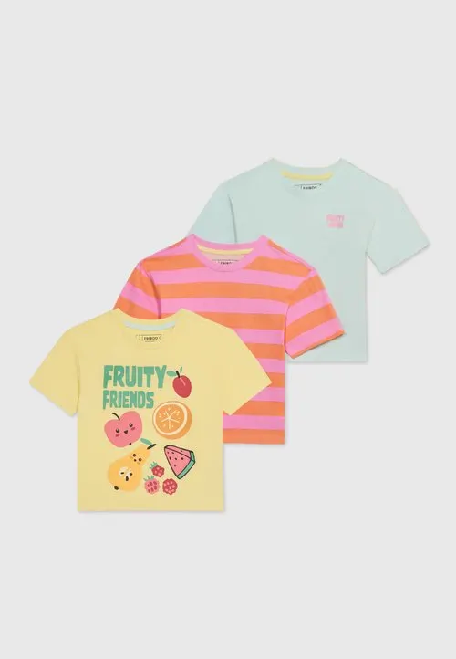 3 PACK TODDLER T-SHIRT - T-shirts med print - yellow/orange/turquoise
