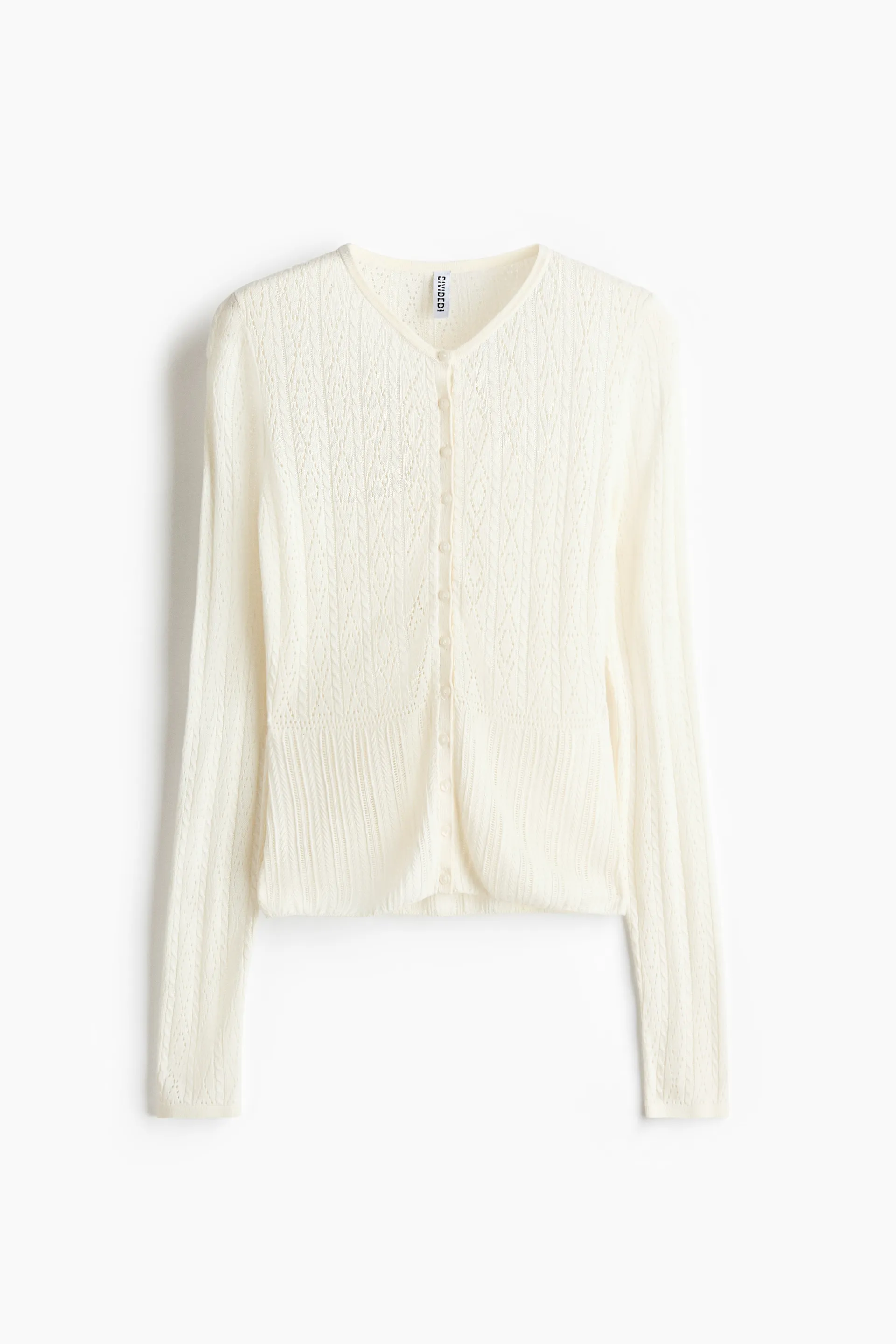 Cárdigan en tejido pointelle