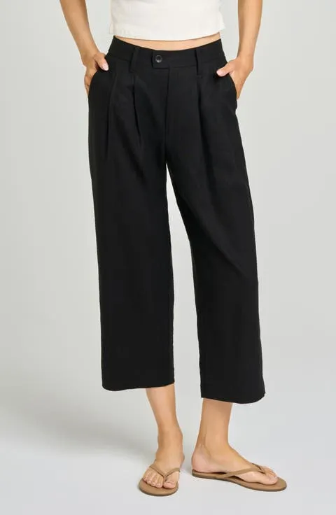 WAYF Stevie Linen Blend Crop Pants