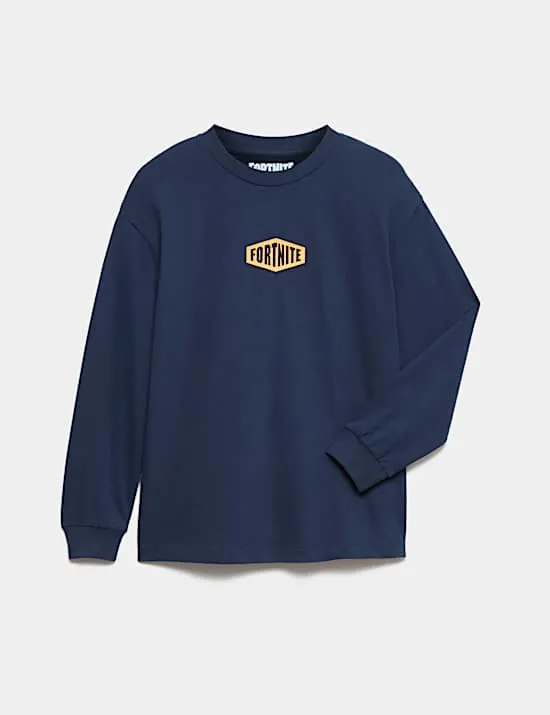 Oberteil aus reiner Baumwolle mit Fortnite™-Grafik (6–16 Jahre)