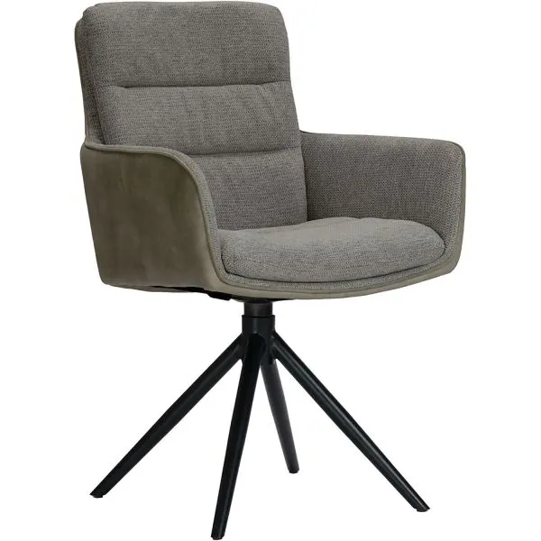 Eetkamerstoel Letta draaibaar velvet groen