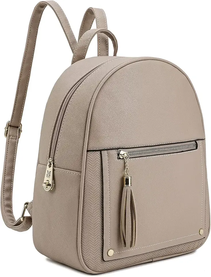 Mini Backpack Purse for Women Anti Theft Backpacks with Secured Zipper and Tassel MWC-1041KH