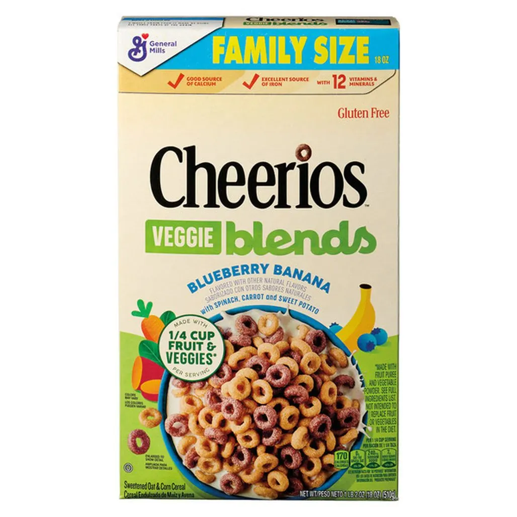 General Mills Blueberry Banana Veggie Blends Cheerios