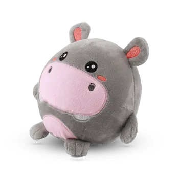 Squichy Kussen HIPPO Grijs/Roze