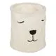Panier de rangement bouclette ourson blanc D 35x40...