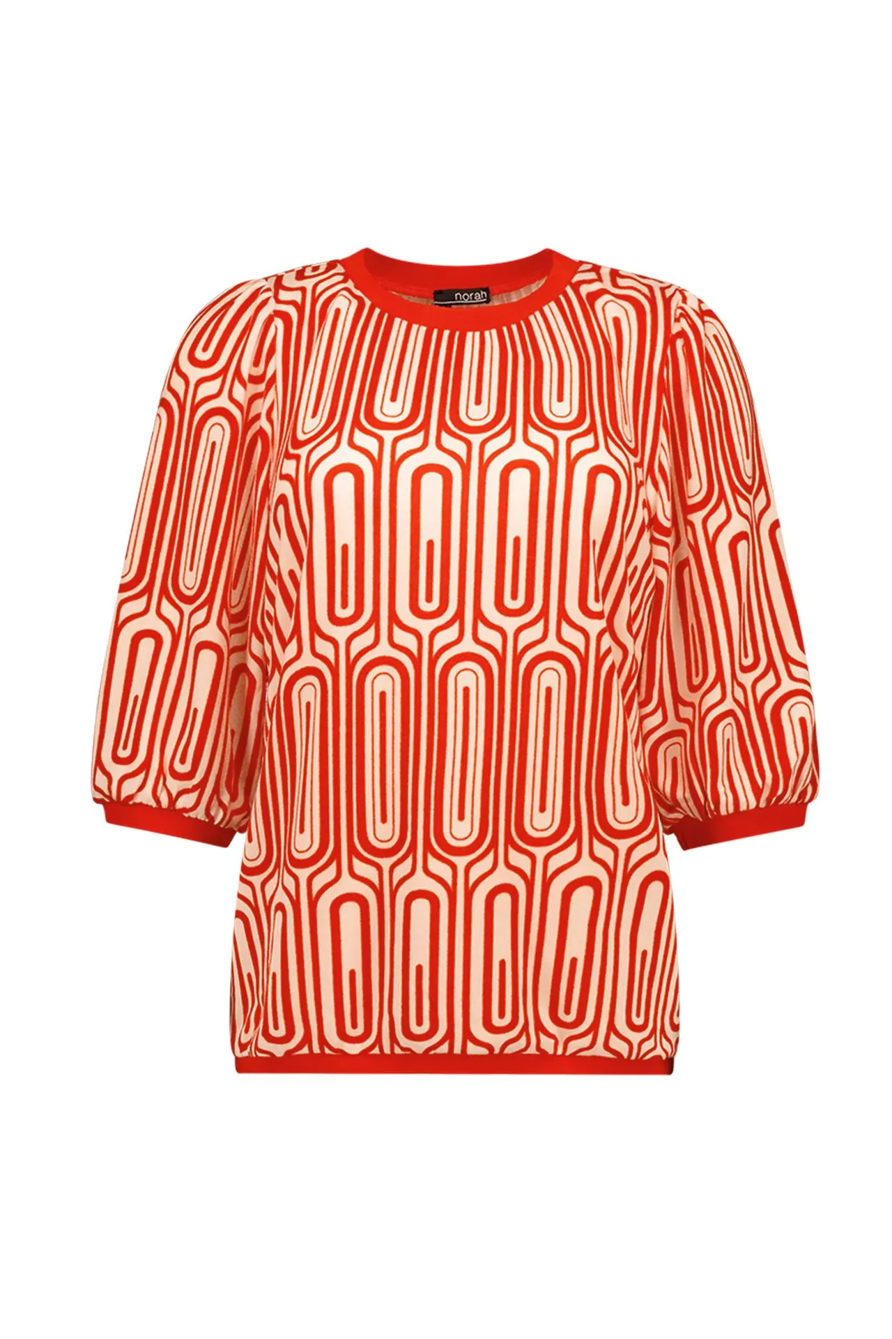 Rood shirt met grafische print