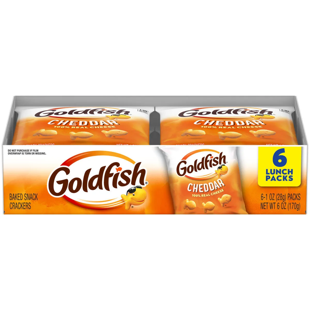 Pepperidge Farm Goldfish Cheddar Crackers, 6 Count 1 Oz