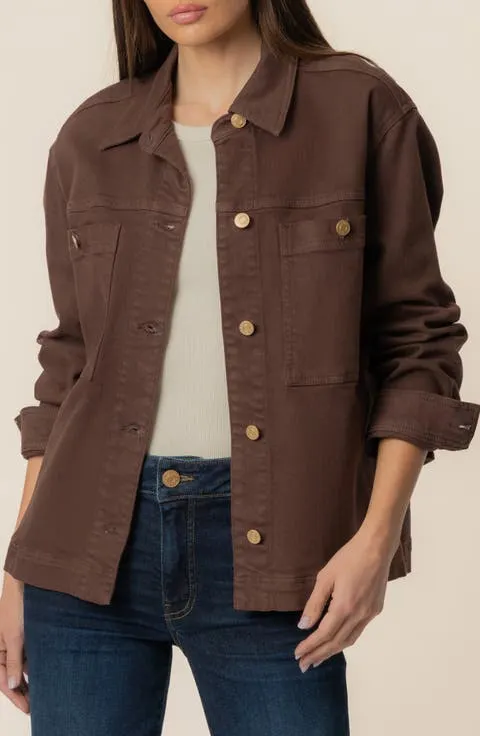 Barb Stretch Cotton Shirt Jacket