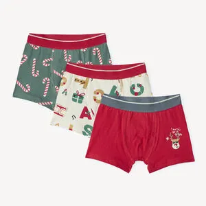 Lot de 3 boxers de Noël garçon