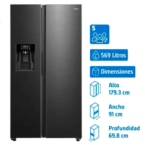 Refrigerador 2 Puertas Side by Side No Frost 569 Litros MDRS761FGEDX