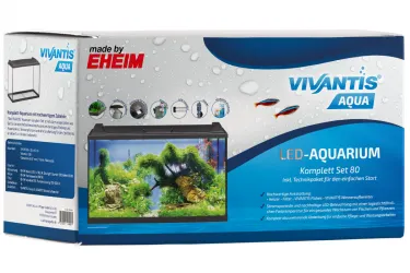 VIVANTIS LED-Aquarium Komplettset 80 schwarz