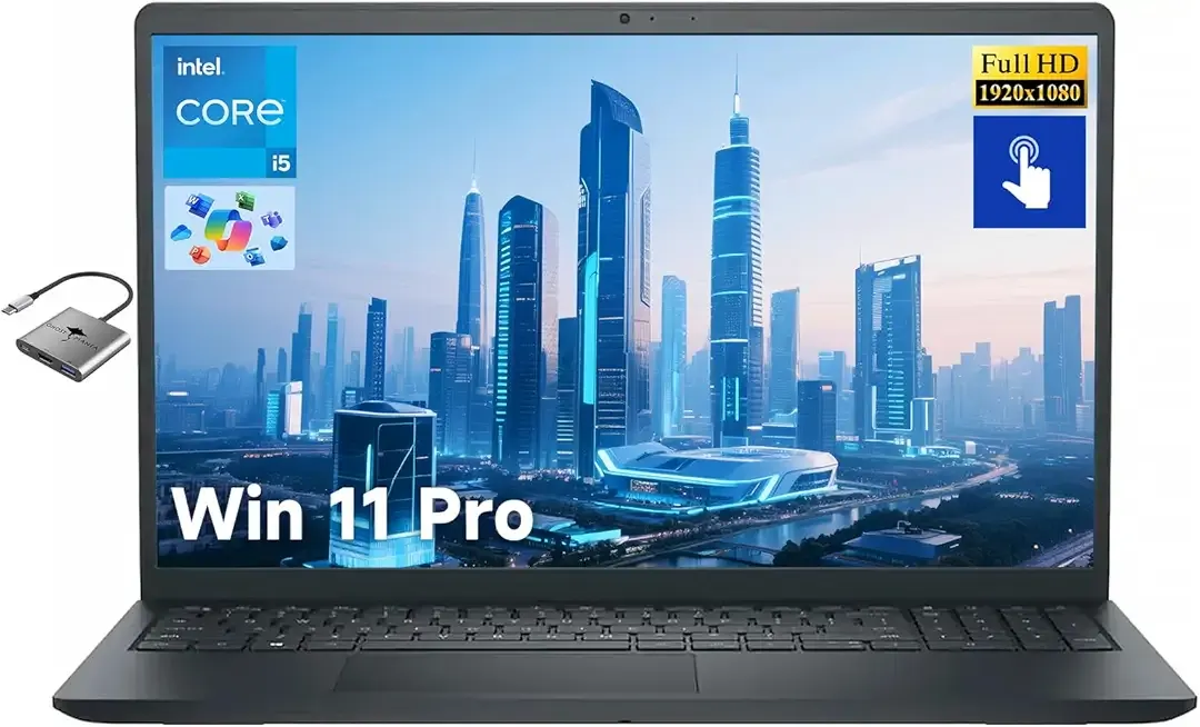 Inspiron 15 Business Laptop, 15.6" FHD Touchscreen, Intel 10-Core i5-1334U, 16GB RAM 512GB SSD Wi-Fi 6, Win 11 Pro, Laptop Computer for Work School Home Office Professional Use