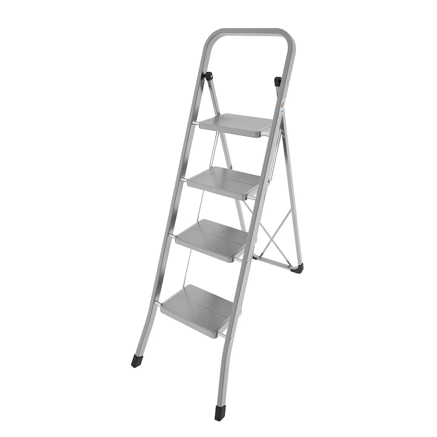 Sgabello Pieghevole 4 Gradini in Acciaio Stabilo