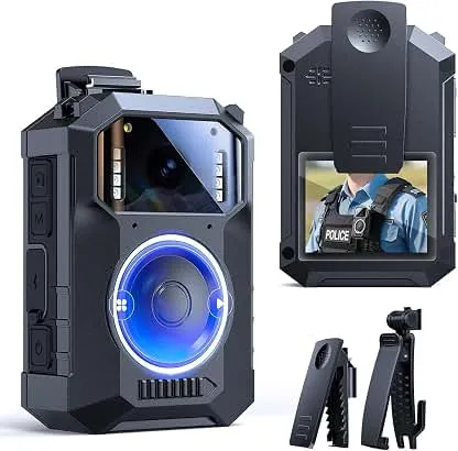 BOBLOV M11 3.2K Police Body Camera, 128G Big Button Nig…