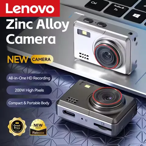 Lenovo Retro Mini Digital Camera 1080p High-definition CCD Student Campus Portable Accessories For Taking Photos And Videos