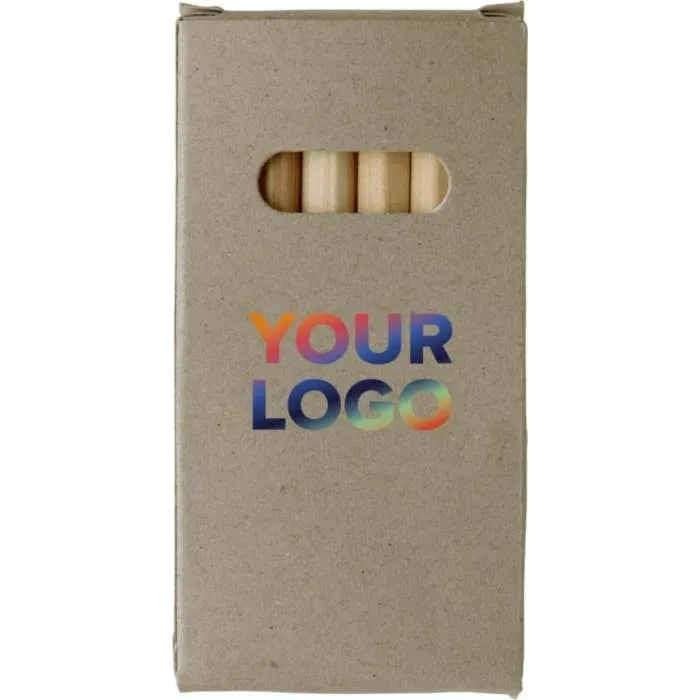 Naturel houten kleurpotloden [6 kleuren]