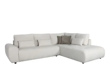 Hoeksalon Garama 281x229cm - polyester - beige