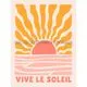 Affiche déco illustration vive le soleil 30x40cm