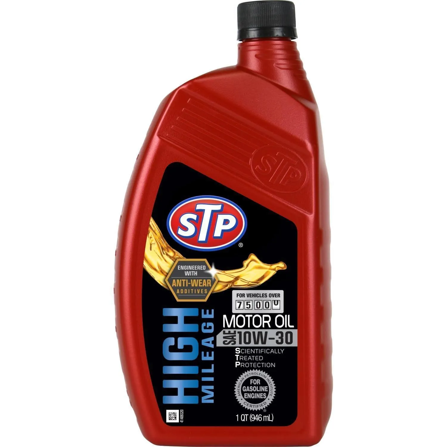 STP High Mileage Conventional 10W-30 Motor Oil 1 Quart