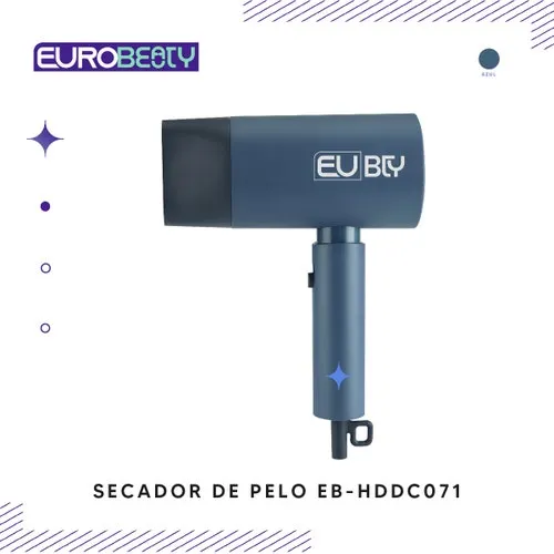 Secador de pelo Eurobeauty EB-HDDC07Io azul Plegable