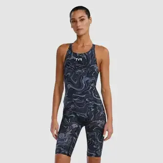 TYR Womens Thresher Open Back Swimsuit Hyperblitz