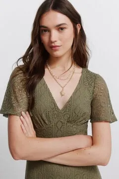 Vestido midi bordado