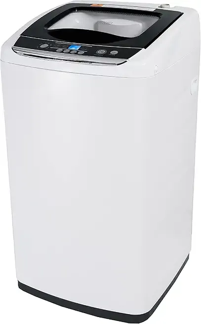 BLACK+DECKER 0.9 Cu. Ft. Portable Washer, 6.6 lb. Capacity Washing Machine for Homes & Apartments, 5 Wash Cycles, Quick Connect Sink Adapter and Drain Hose Included, Transparent Lid, BPWM09W, White
