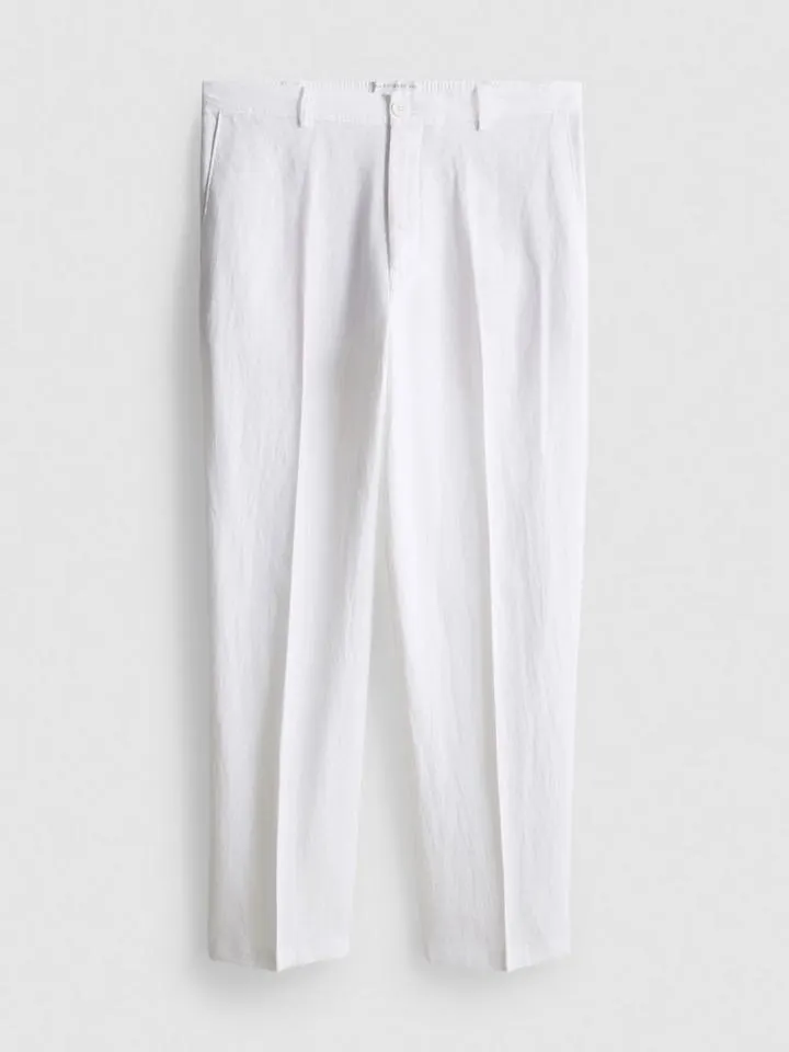 Pantalon décontracté en mélange de lin The Edit