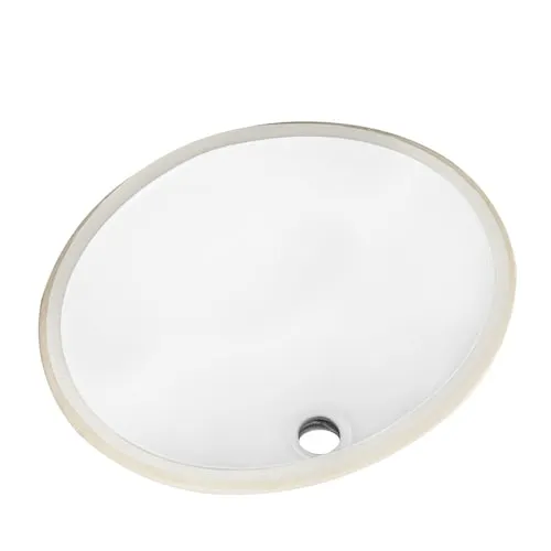 Glacier Bay Oval 19 inch Undermount Sink in White