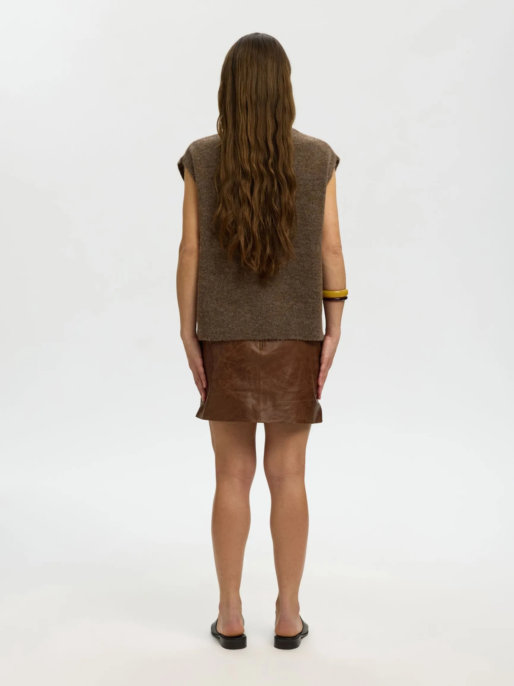 ULLBLANDING STRIKKET VEST