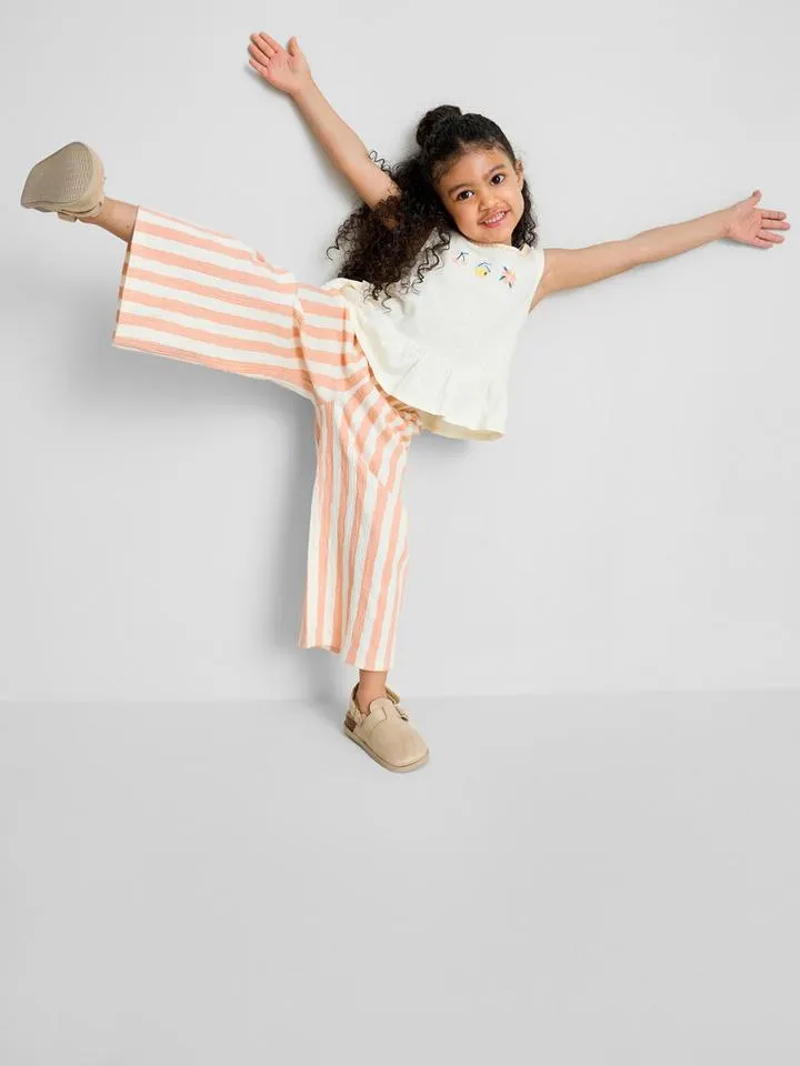 18 mois–8 ans | Ensemble haut brodé à basques et pantalon