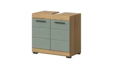Waschbeckenunterschrank SCHLOONSEE, Breite 60cm, 2 Tür, 2 Fächer, mit Siphonausschnitt, MDF-Front in verschiedenen Farben erhältlich, Badmöbel, Badschrank, Kommode, Bad Schloonsee