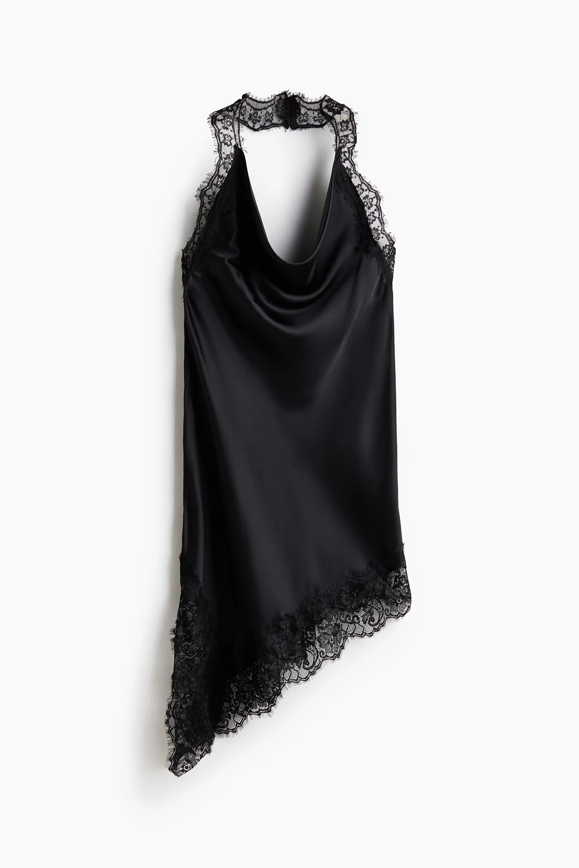 Vestido halter en satín