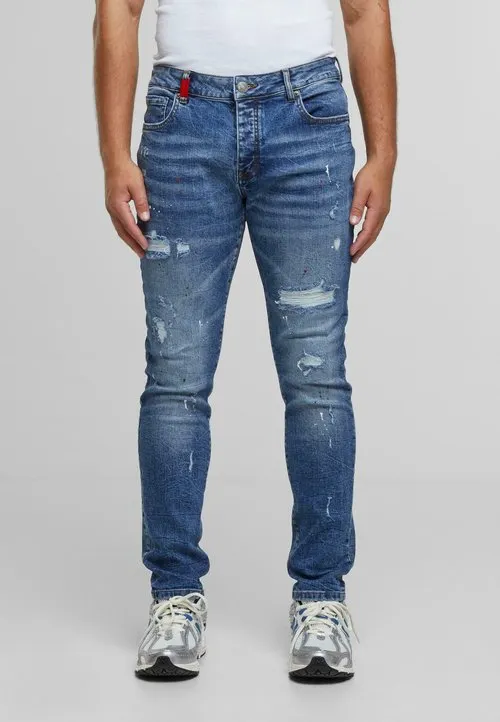 2Y PREMIUM SLIM FIT JEANS - Jeans slim fit - midblue