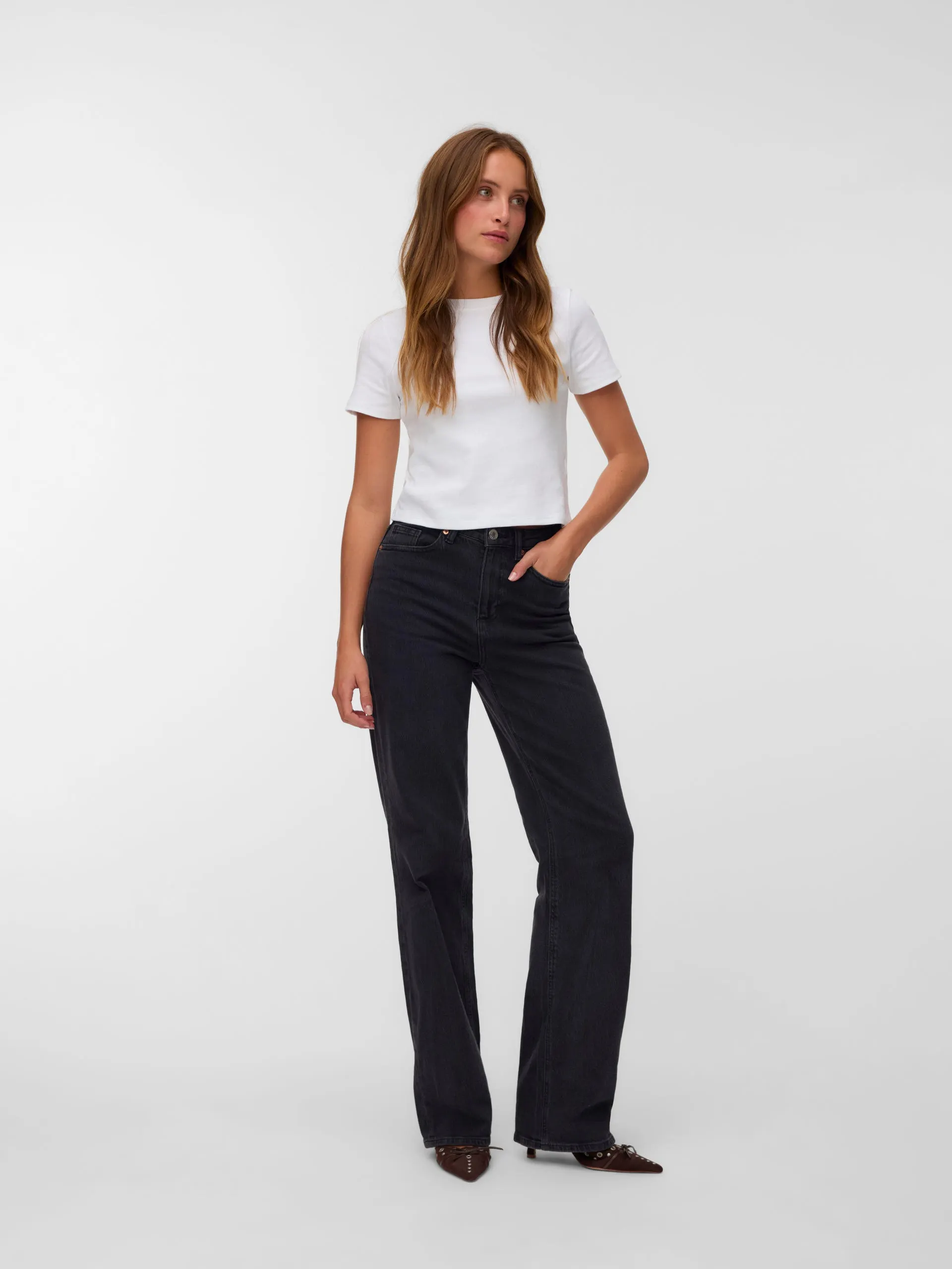 VMTESSA Høyt snitt Wide Leg Fit Jeans
