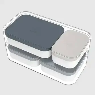 Monbento MB Extra Bento Box Containers Grey Blue Set