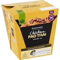woolworths ready to eat prepacked meal chicken pad thai noodles 350g