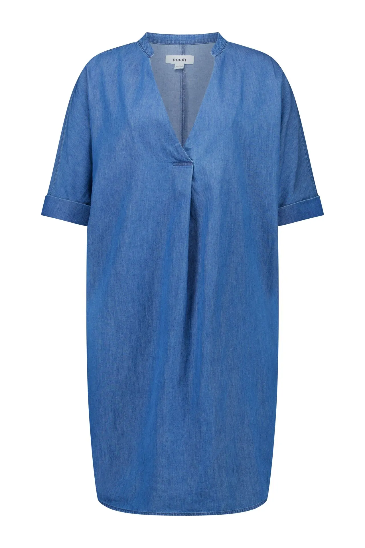 Blauwe midi denim jurk