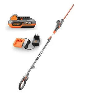 Tagliasiepi telescopico a batteria 20V FUXTEC E1HH20 set con batteria e caricatore