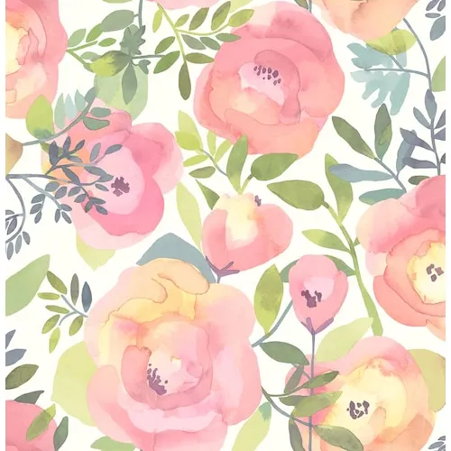 Peachy Keen Pink Peel & Stick Wallpaper