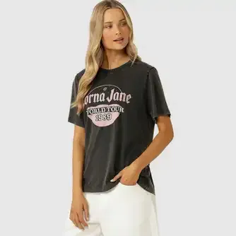 Lorna Jane Womens On Tour Washed Relaxed Tshirt