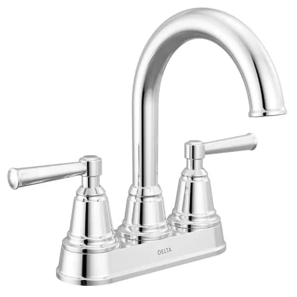 Delta Foundations Design Series Traditional 4 in. Centerset Double Handle Bathroom Sink Faucet in Chrome