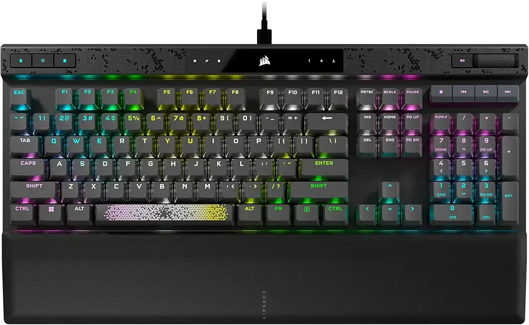 K70 MAX RGB Magnetic Mechanical Wired Gaming Keyboard – MGX Adjustable Switches, Simultaneous SOCD and Rapid Trigger, PBT Double-Shot Keycaps, Sound Dampening, 8000Hz Polling, QWERTY NA, Black