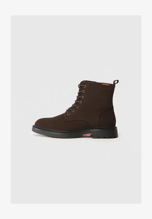 Pier One Wide Fit by Zalando Snørestøvletter - dark brown